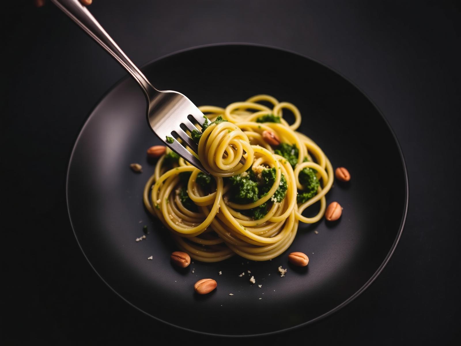 Spaghetti al pesto saporito